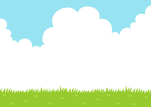 Sky and grass field background