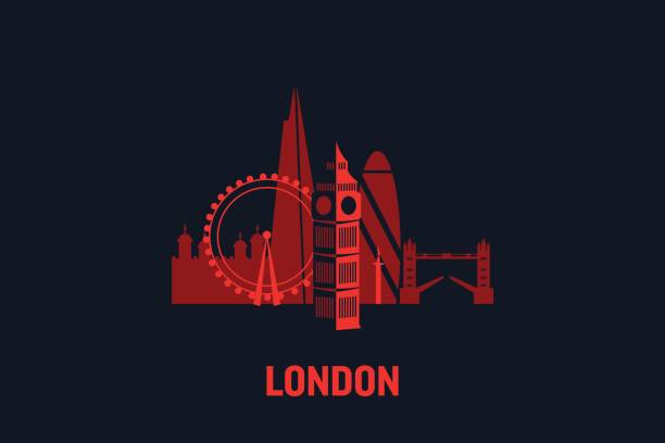 ilustrações de stock, clip art, desenhos animados e ícones de skyline illustration of london. flat vector design. - prision