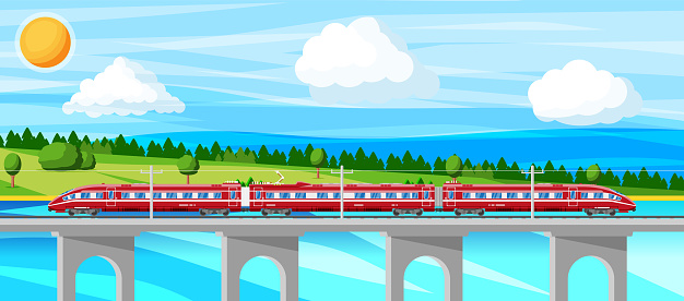Skytrain and Landscape with Cityscape.