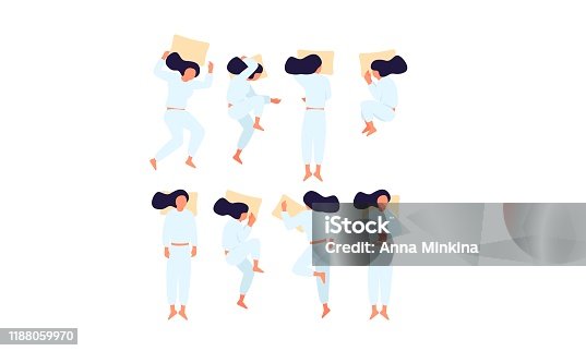 istock Sleep positions vector illustration 1188059970