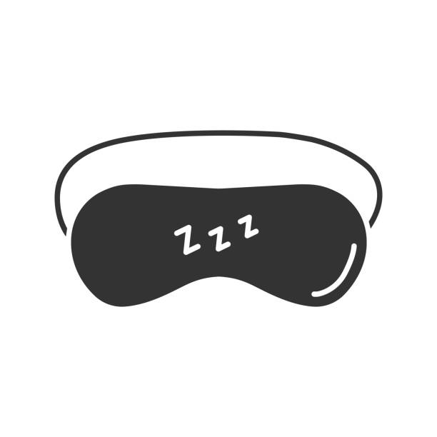 Sleeping mask icon Sleeping mask glyph icon. Vector silhouette eye mask stock illustrations