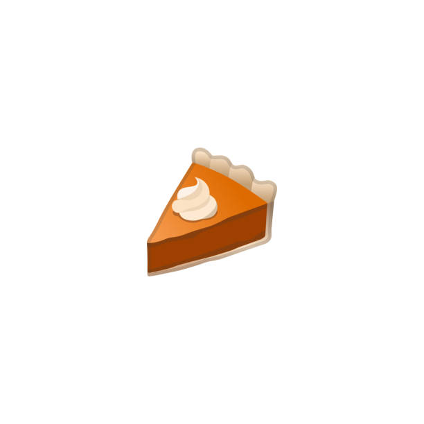 ilustrações de stock, clip art, desenhos animados e ícones de slice of pie vector icon. classic homemade apple pie isolated emoji, emoticon illustration - serving a slice of cake