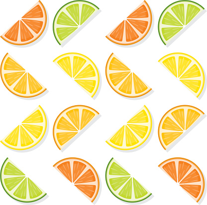 Sliced Citrus Fruit Seamless Pattern