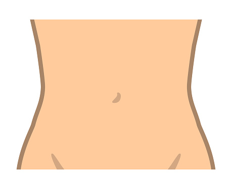 Slim waist isolated vector illustration.