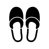 istock Slippers icon, logo isolated on white background 1204283172