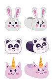 rabbit, unicorn, panda, slipper, party, foot, man, relax, night, clothing, sleep, floor, woman, home, comfortable, children, bed, accessory, fur, girl, bunny, doodle, fluffy, warm, funny, comfort, house, kids, cozy, domestic, fashion, pajama, footwear, shoes, pair, symbol, pet, pink, fun, easter, graphic, head, face, art, design, cartoon, cute, slippers, vector, animal