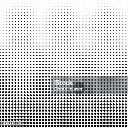 istock Small circular shape pattern, with vertical size gradient. 1256380429