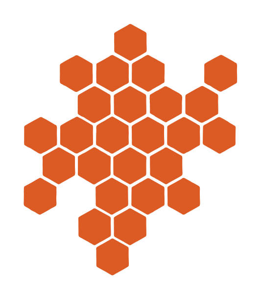 Small Honeycomb Pattern Small Honeycomb Pattern hexagon stock illustrations