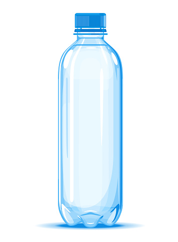 Small plastic bottle of drinking water