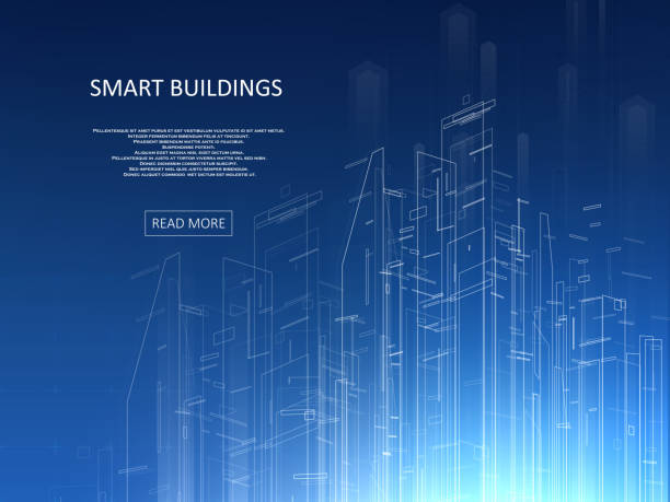 akıllı bina konsept tasarımı - data center stock illustrations