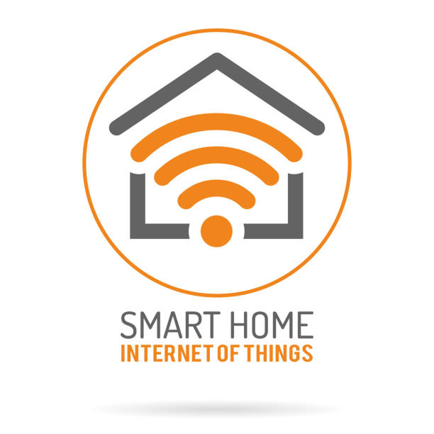 smart home und internet der dinge-symbol - smart home stock-grafiken, -clipart, -cartoons und -symbole