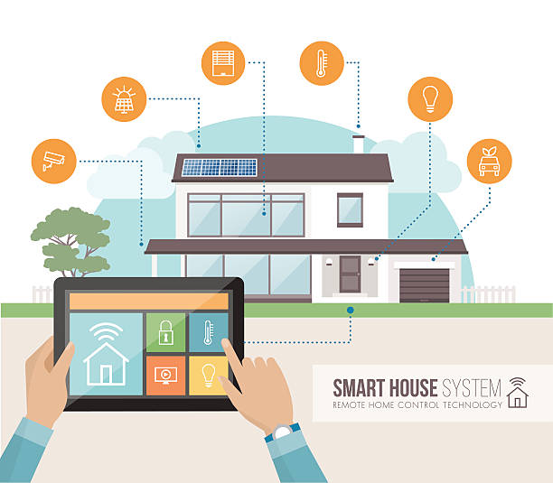 smart house system - smart home stock-grafiken, -clipart, -cartoons und -symbole