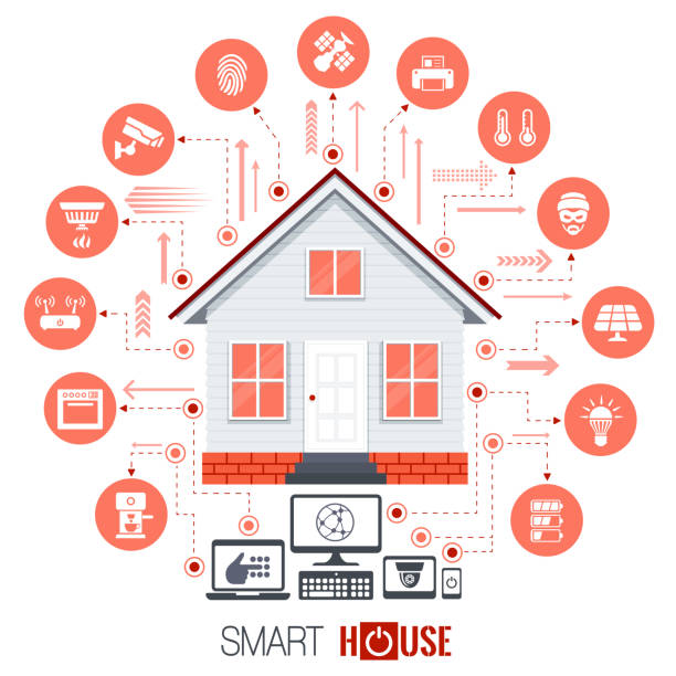 smart haus - smart home stock-grafiken, -clipart, -cartoons und -symbole