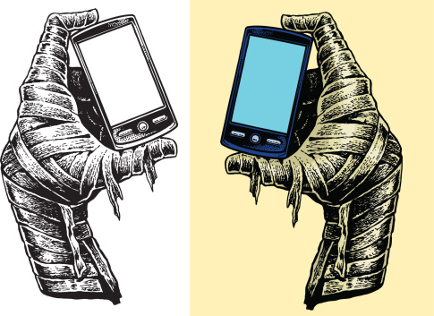 Smart Phone and Mummy Monster Hand