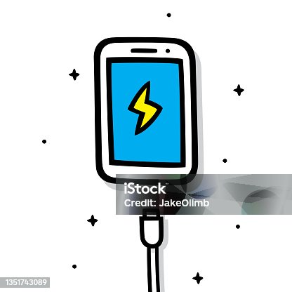 istock Smartphone Charge Doodle 6 1351743089