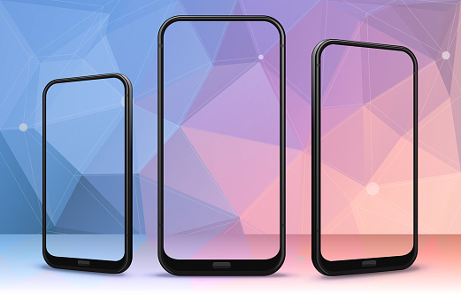 Smartphone From Different Angles with Transparent Screens