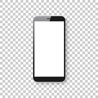 Smartphone isolated on blank background - Mobile Phone Template