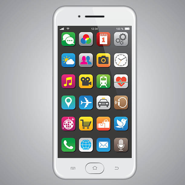 スマートフォンのアプリのアイコン - 画面点のイラスト素材／クリップアート素材／マンガ素材／アイコン素材