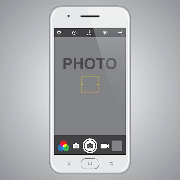 smartphone mit foto-vorlage - handy fotos stock-grafiken, -clipart, -cartoons und -symbole