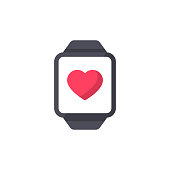 Smartwatch, Fitness Tracker Flat Icon.