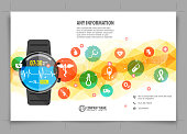Smartwatch medical brochure design