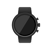 Beautiful vector design illustration of smartwatch isolated on white background