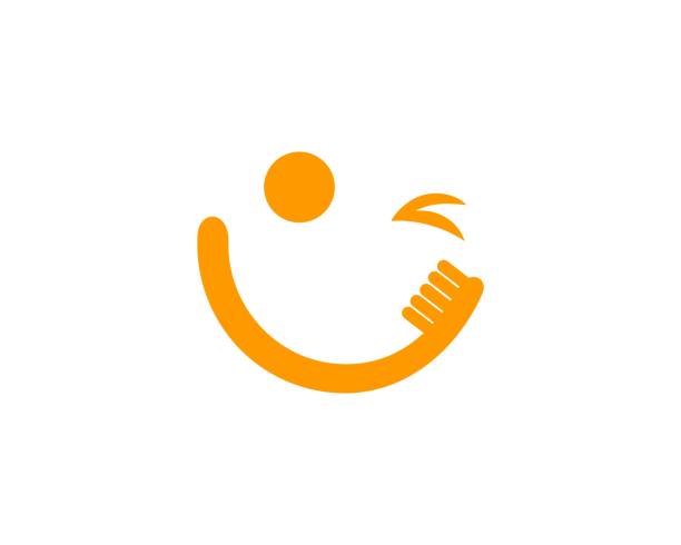 улыбка кисть логотип - dentist stock illustrations