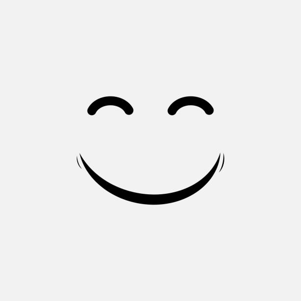 ilustraciones, imágenes clip art, dibujos animados e iconos de stock de vector plantilla diseño de sonrisa - smile