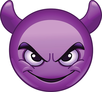 Smiling Face With Horns Emoticon Stock Illustration - Download Image ...