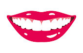 istock smiling with white teeth. 1195821462