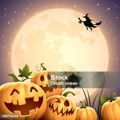 istock Smilly Pumpkins - Big Moon 485745650