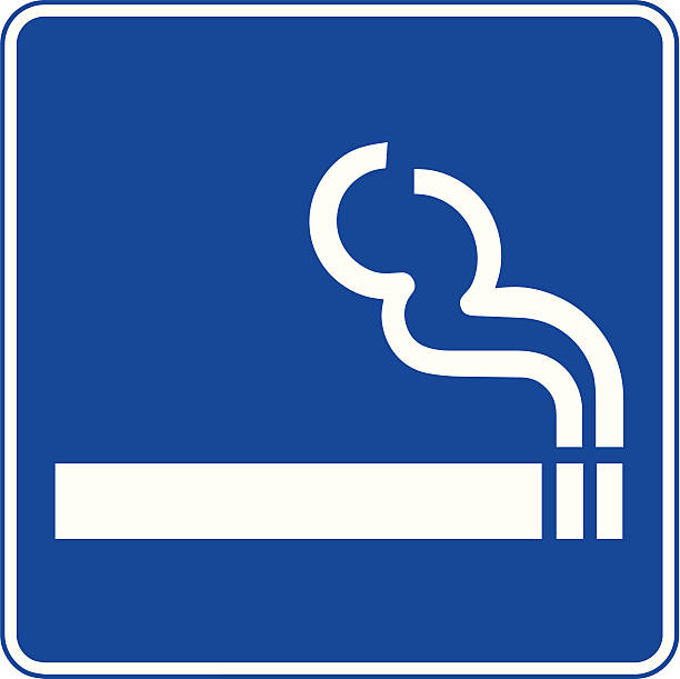 Smoking area sign vector art illustration