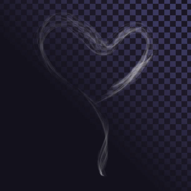 Smoky heart vector art illustration
