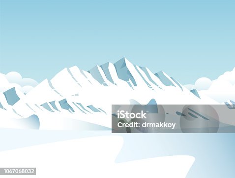 istock Snow covered mountains 1067068032