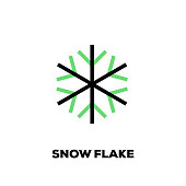 istock Snow Flake Line Icon 1091698082