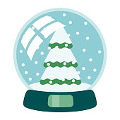 istock Snow Globe Icon on Transparent Background 1283073401
