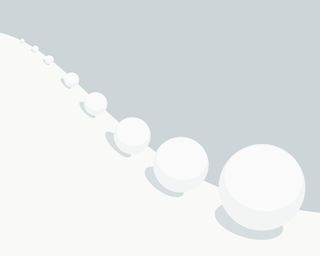 Vector illustration of snowball effect