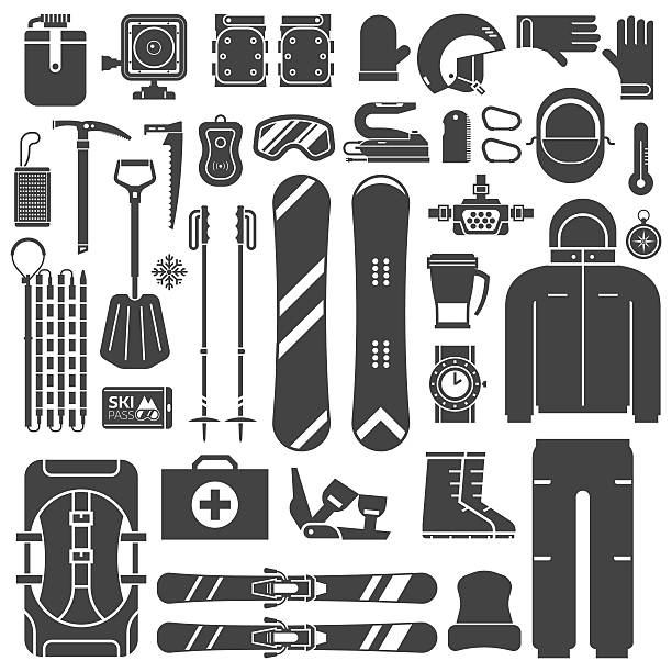 Royalty Free Skiing And Snowboarding Clip Art, Vector Images ...