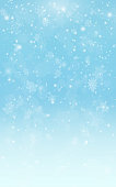 istock Snowflake and snowfall. Flake of snow fall in frosty air.  ice, frost . Decoration for happy holiday. Eps 10 1334521310