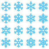 Vector set of snowflakes