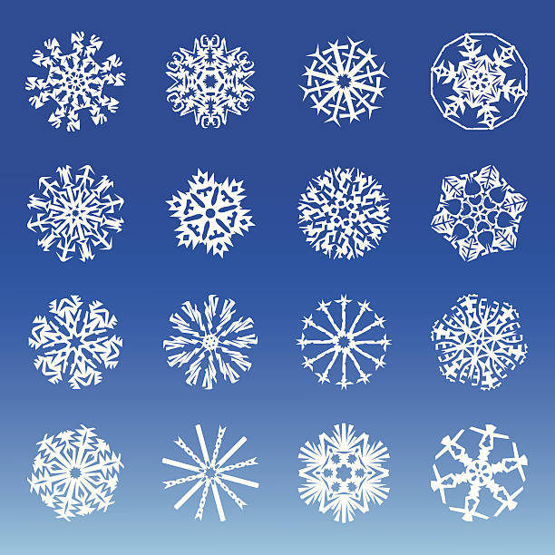 Snowflakes vector art illustration