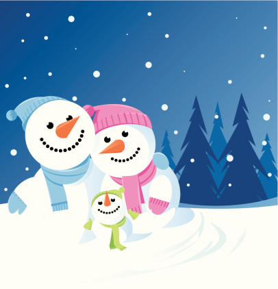 Download Snowman Family Stock Illustration - Download Image Now - iStock