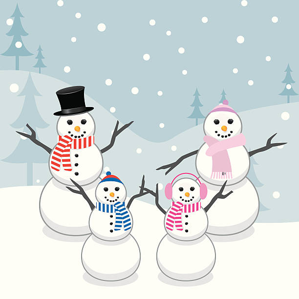 169 Snowman Family Svg Free SVG PNG EPS DXF File