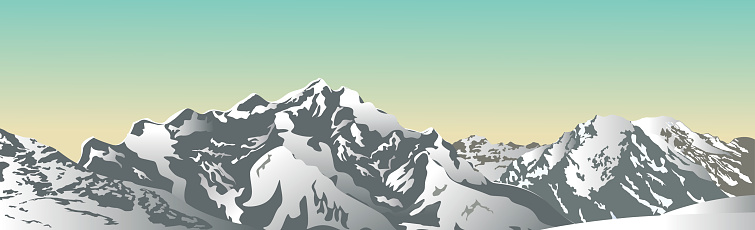 Snowy Mountains Stock Illustration - Download Image Now - iStock