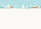 Christmas,holiday,snowy,winter,house,tree,nature,rural,landscape, background,design,template,frame,banner