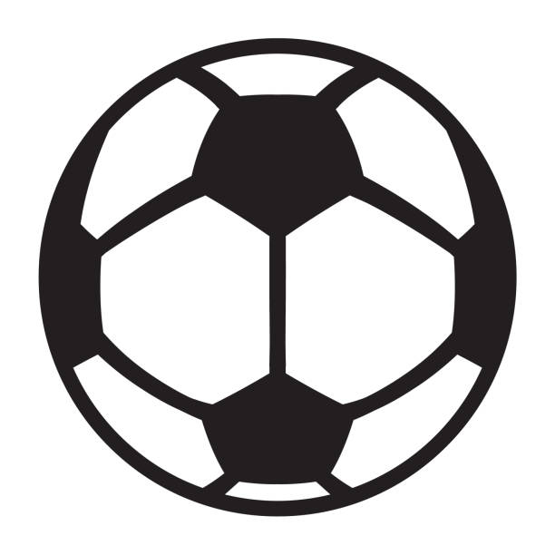 Soccer Ball Icon. Vector illustration Soccer Ball, Ball, Soccer, Icon, Vector black and white football stock illustrations
