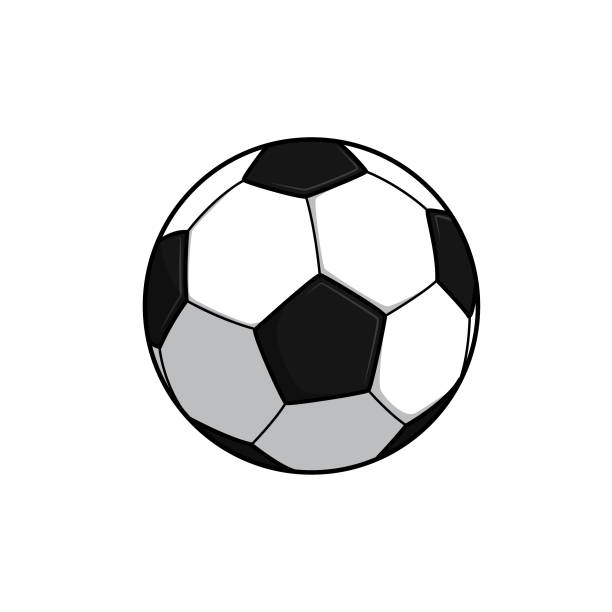 Soccer ball illustration in a white background For assembly Or creates teaching material for mothers who do Homeschool And teachers who find pictures for teaching materials such as flashcards or children's books. Soccer ball illustration in a white background For assembly Or creates teaching material for mothers who do Homeschool And teachers who find pictures for teaching materials such as flashcards or children's books. black and white football clipart pictures stock illustrations