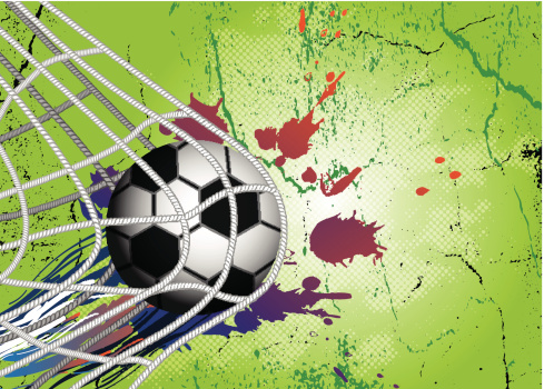 Soccer Ball on background for Football Design