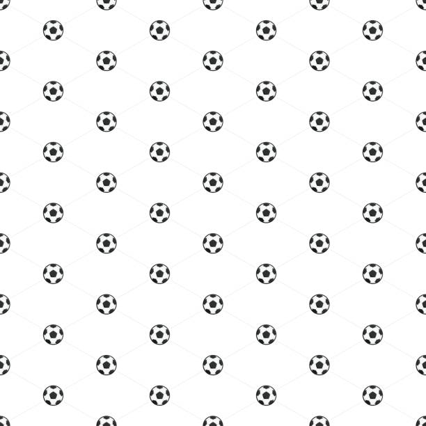Soccer ball seamless pattern. Soccer balls seamless pattern. Sports background. Endless texture can be used for wrapper, package cover, pattern fills or surface textures. Vector illustration EPS 10. soccer patterns stock illustrations