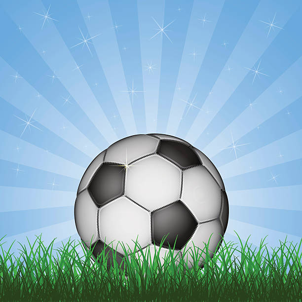 soccer ball vector illustration background of a classic black white soccer ball stock illustrations